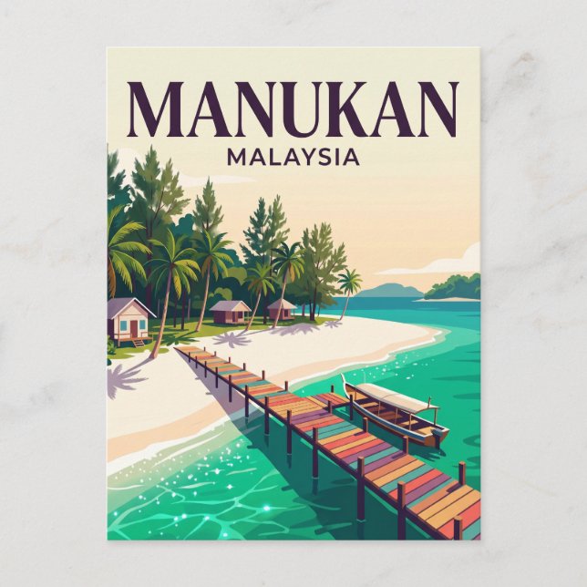 Manukan Island Malaysia Vykort (Framsida)