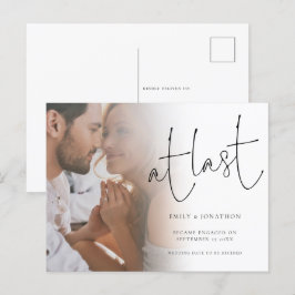 Manus At Last Foto Förlovningskungörelse Vykort