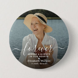 Manus för evigt saknad' Foto Minnesmärke Knapp