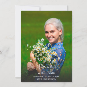 Manus Namn Foto Examen Fest Vertikal DK Inbjudningar