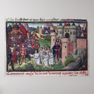 Manuscript av Jean Vauquelin Poster