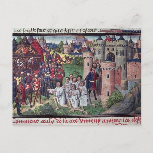Manuscript av Jean Vauquelin Vykort (Framsida)