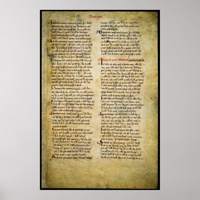 Manuscript - Canonry of Westminster, Old Middlesex Poster (Framsidan)