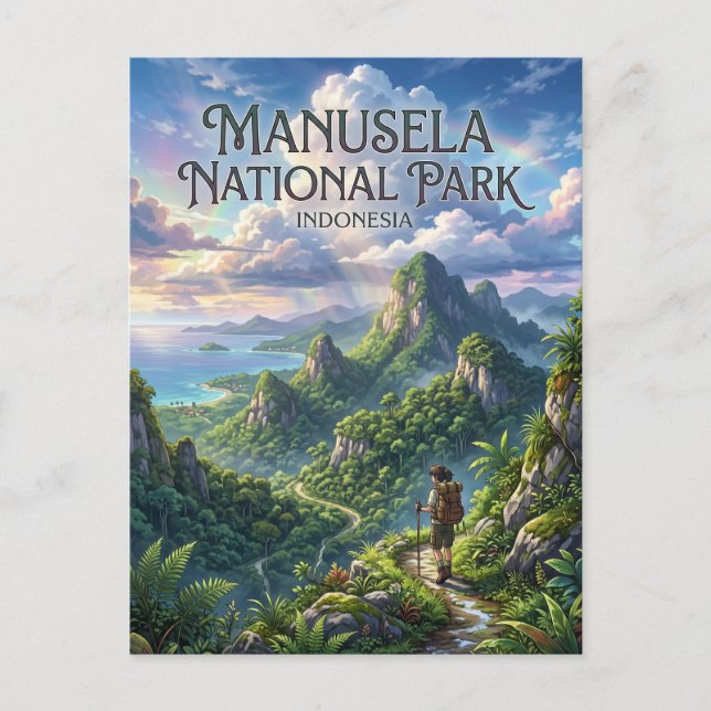 Manusela nationalpark Indonesien Vykort (Framsida)
