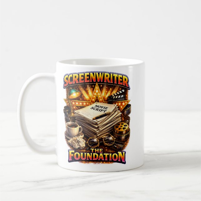 Manusförfattare - Klassisk The Foundation-mugg Kaffemugg (Vänster)
