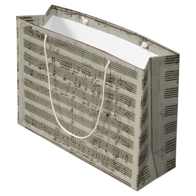 Manuskript för Mozart fiolkonsert (Baksidan Vinklad)