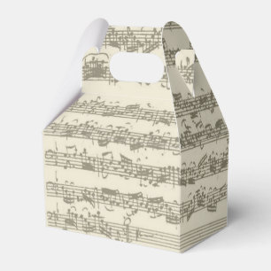 Manuskript för musik för Bach 2nd violoncellföl Presentaskar