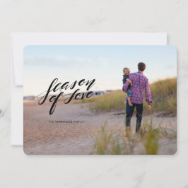 manuskriptsäsongen för kärlek-fotokort julkort