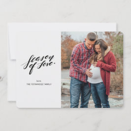 manuskriptsäsongen för kärlek-fotokort julkort