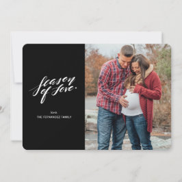 manuskriptsäsongen för kärlek-fotokort julkort