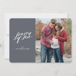 manuskriptsäsongen för kärlek-fotokort julkort