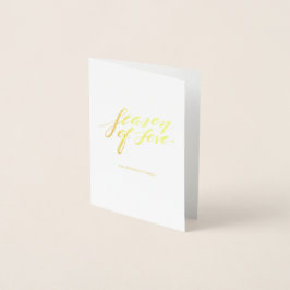 manuskriptsäsongen i kärlek folierat kort