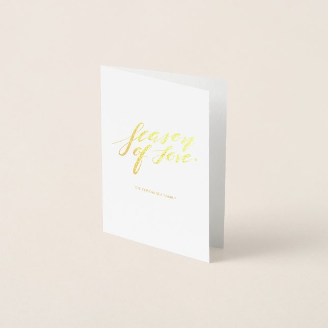 manuskriptsäsongen i kärlek folierat kort (Framsida)