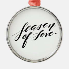 manuskriptsäsongen i kärlek julgransprydnad metall