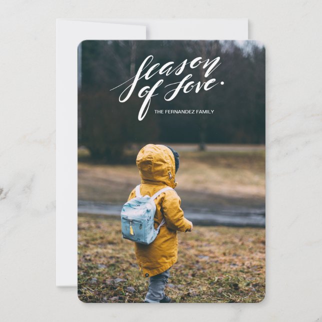 manuskriptsäsongen i kärlek julkort (Framsida)