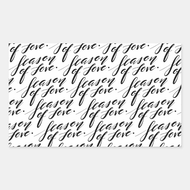 manuskriptsäsongen i kärlek rektangulärt klistermärke (Framsida)