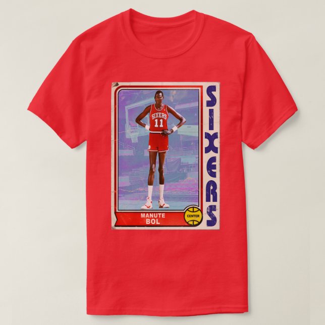 MANUTE BOL Retro Stil 90 s Basketball d T Shirt (Design framsida)