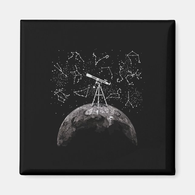 Månvetenskap - Astronomilärare, Astrofysiker,  Magnet (Framsidan)