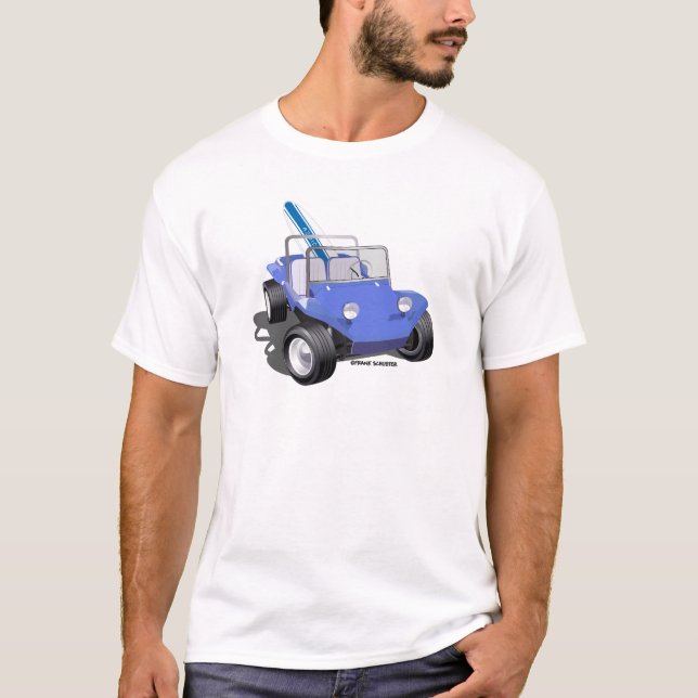 Manx Blue med Surfboard T Shirt (Framsida)