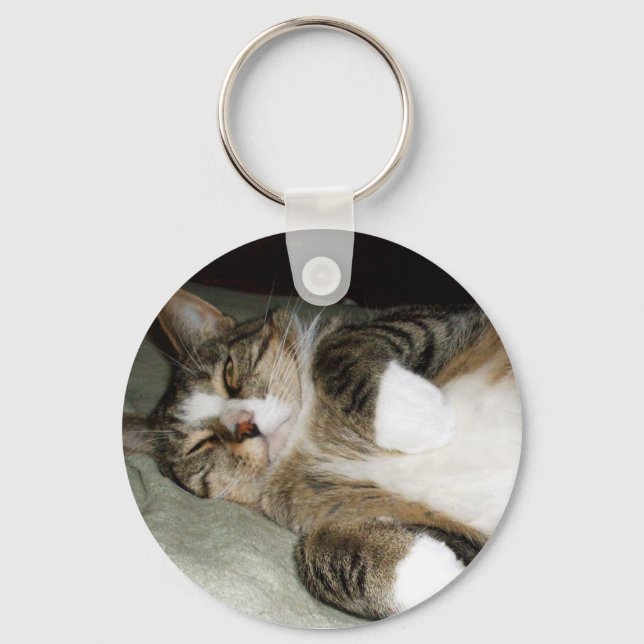 Manx Cat Keychain Nyckelring (Framsida)