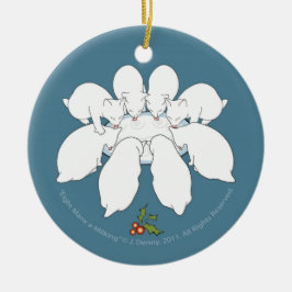 Manx en-Mjölka åtta…, Julgran Julgransprydnad Keramik