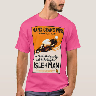 Manx Grand Prix Motorcle Tävla Print T Shirt