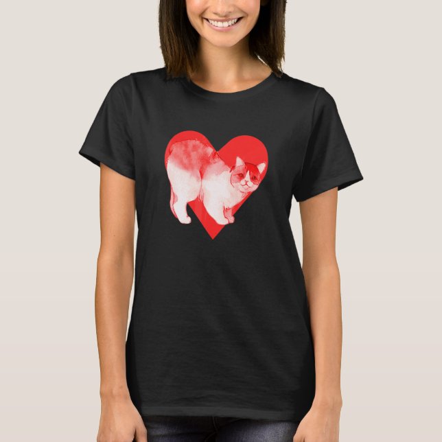 Manx-katt T Shirt (Framsida)
