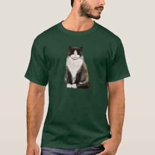 manxkatt bi-färg t shirt