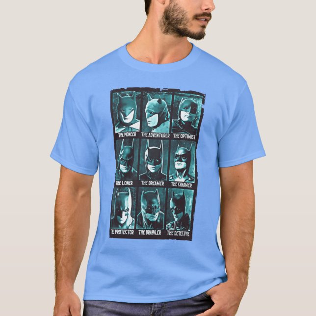 Many Faces of a Hero boy T Shirt (Framsida)