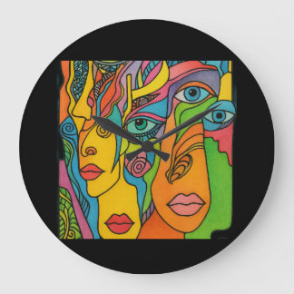 Many faces stor klocka