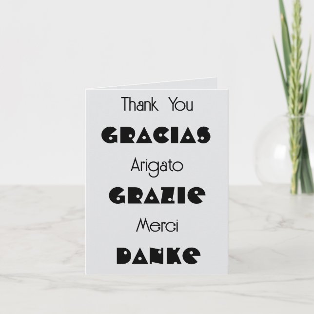Many Thanks Thank You Card Tack Kort (Framsida)