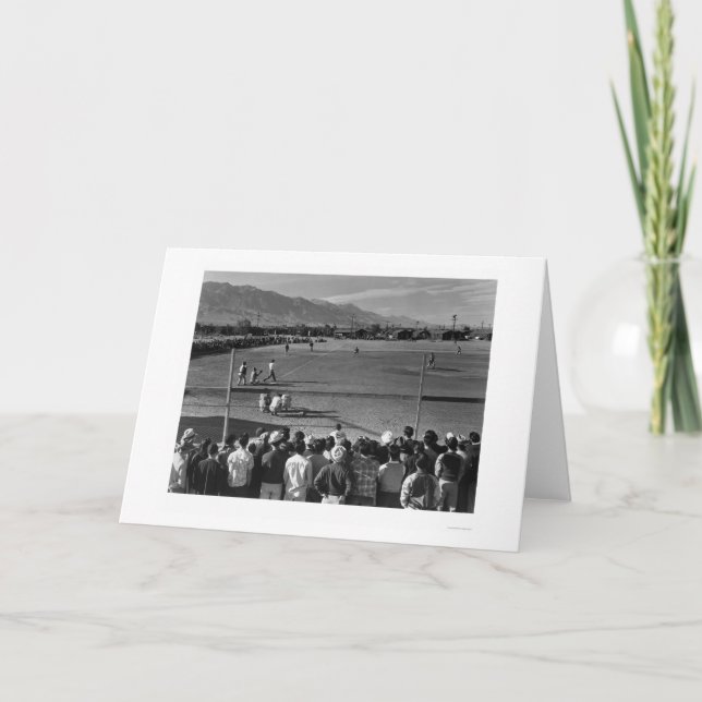 Manzanar Ansel Adams baseball 1943 Kort (Framsida)