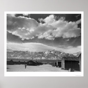 Manzanar gataplats, moln 1943 poster