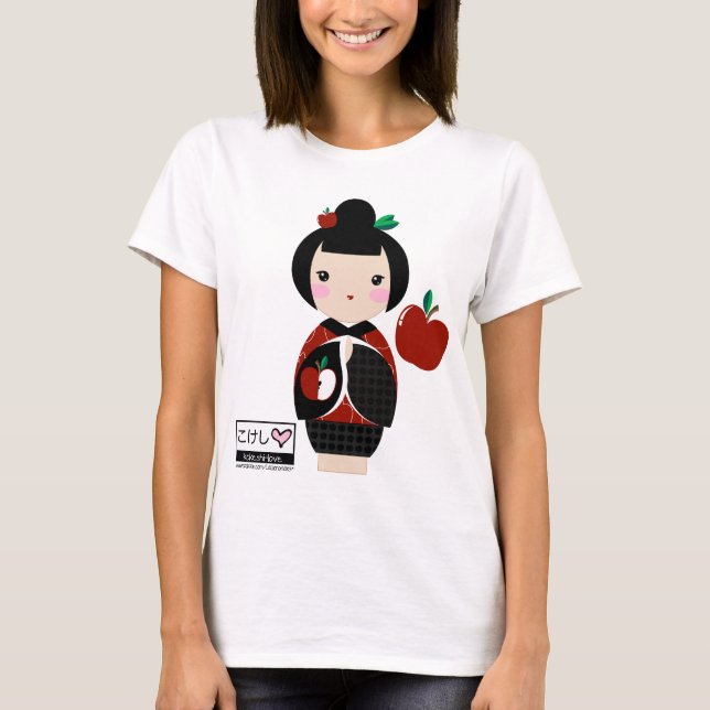 Manzanita Kokeshi spagetti fäster bästa T-shirt (Framsida)