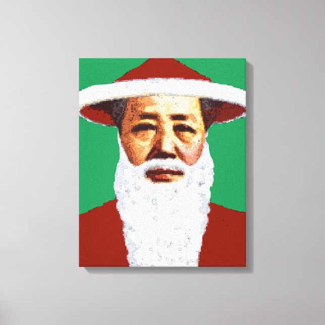 Mao God jul Chinese Pop Art Jultomten Canvastryck (Framsida)