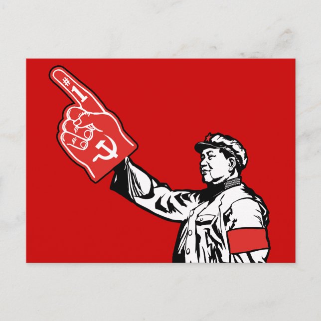 Mao - Kommunism är #1 Vykort (Framsida)