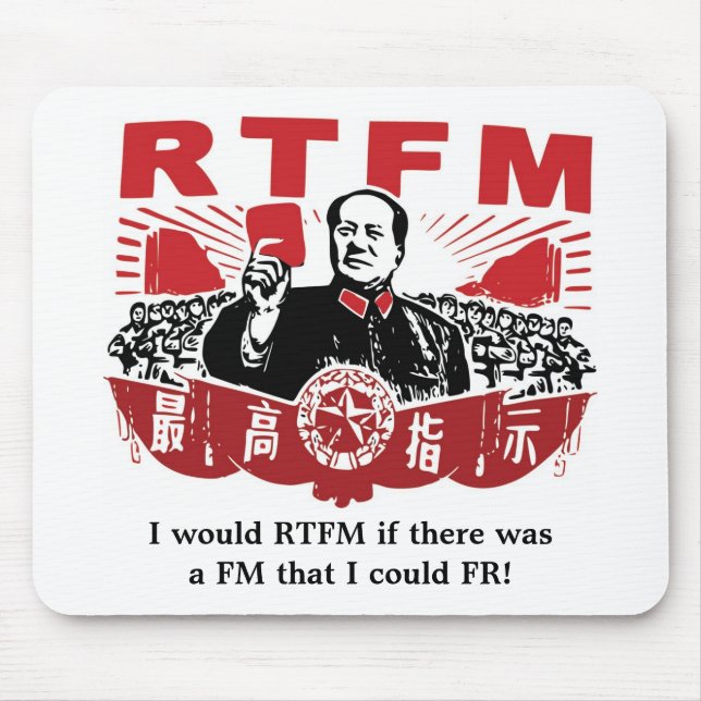 Mao RTFM Mousepad Musmatta (Framsidan)