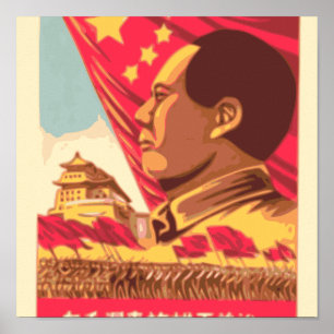 Mao Zedong - kulturrevolutionaffisch Poster