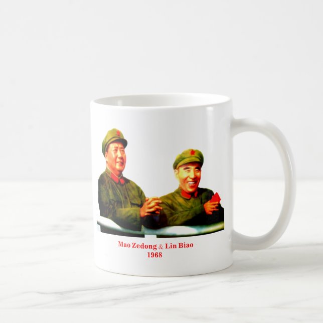 Mao Zedong och Lin Biao 1968 Kaffemugg (Höger)