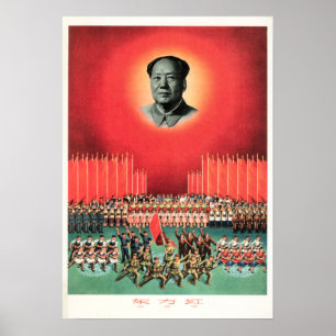 Mao Zedong "Öster är röd" 1965 China Propaganda Poster