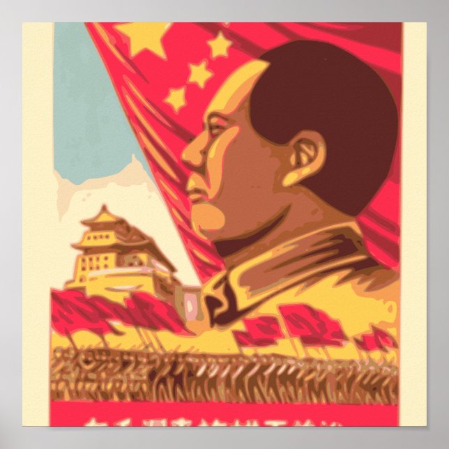Mao Zedong - Revolutionen Kultur Poster (Framsidan)