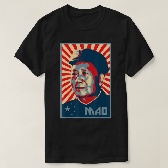 Mao Zedong Tse Tung Ordförande Mao China Chinese P T Shirt (Design framsida)