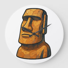 Maoi Stoic Statue Stor Klocka