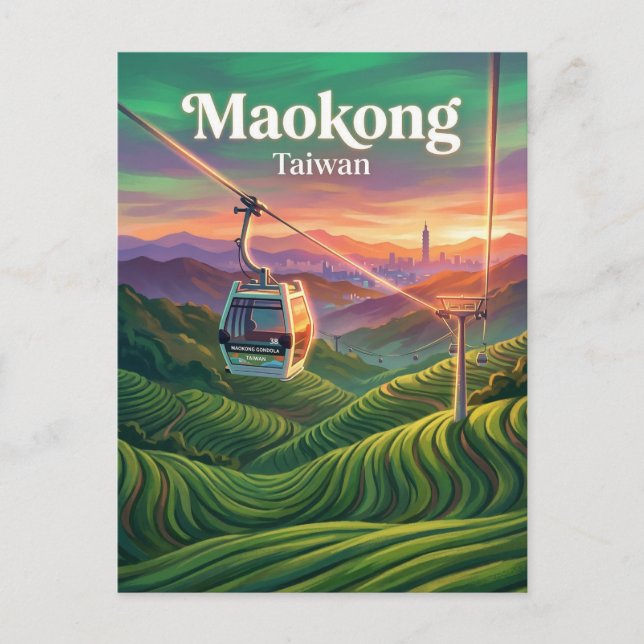 Maokong Gondola Taiwan Vykort (Framsida)