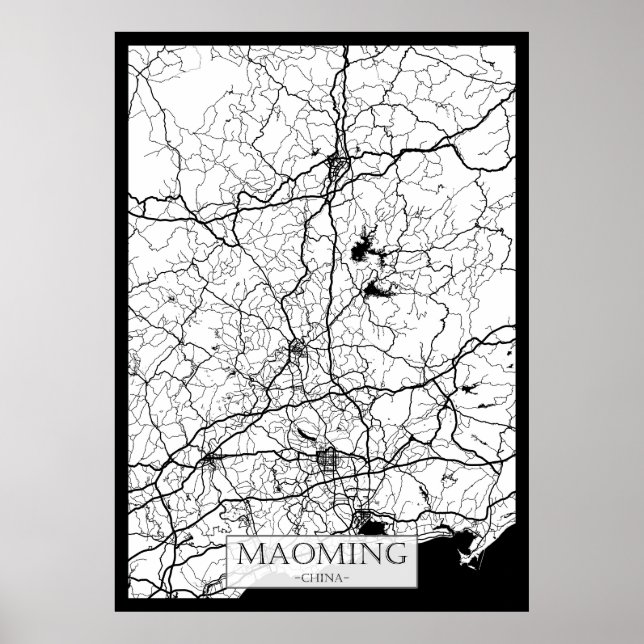 Maoming China City Map Poster (Framsidan)