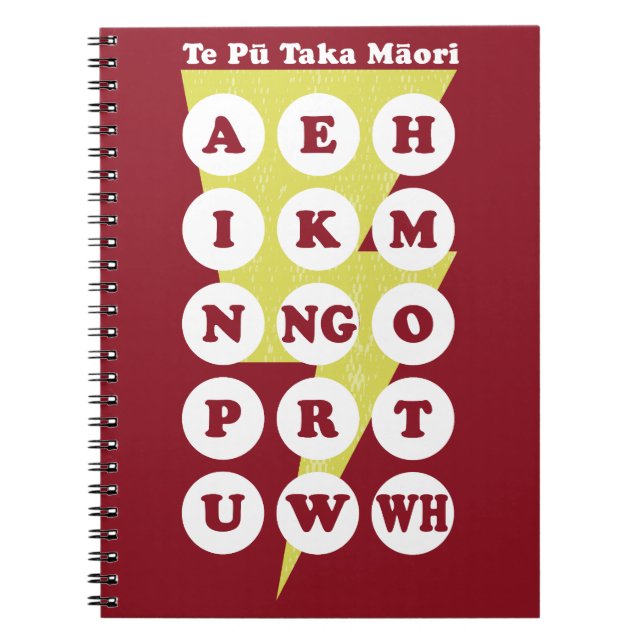 Maori Alphabet Learning Te Reo Anteckningsbok (Framsidan)