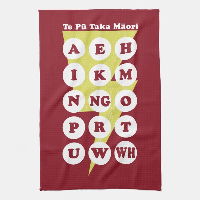 Maori Alphabet Learning Te Reo Kökshandduk (Vertikal)