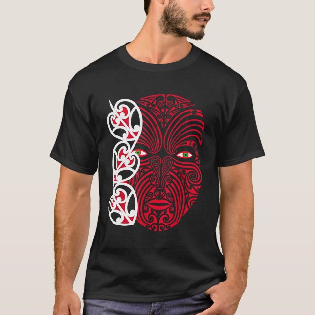 Maori ansikte t shirt (Framsida)