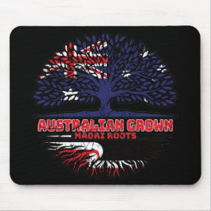 Maori Australian Träd Roots Flagga Musmatta