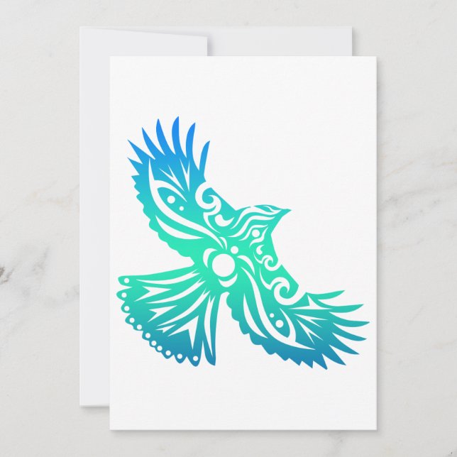 Maori Bird Flies Hei Manu - Gift Idea Inbjudningar (Framsida)
